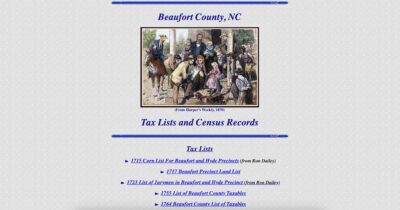 Beaufort County Tax Lists