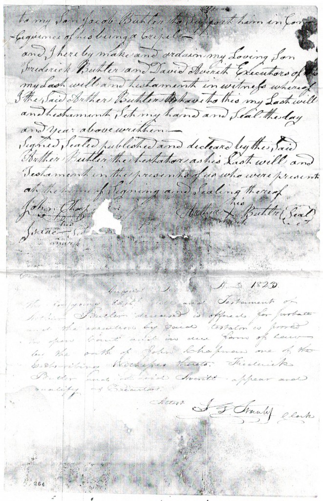 Will of Arthur Butler, Craven County - 1823 p3