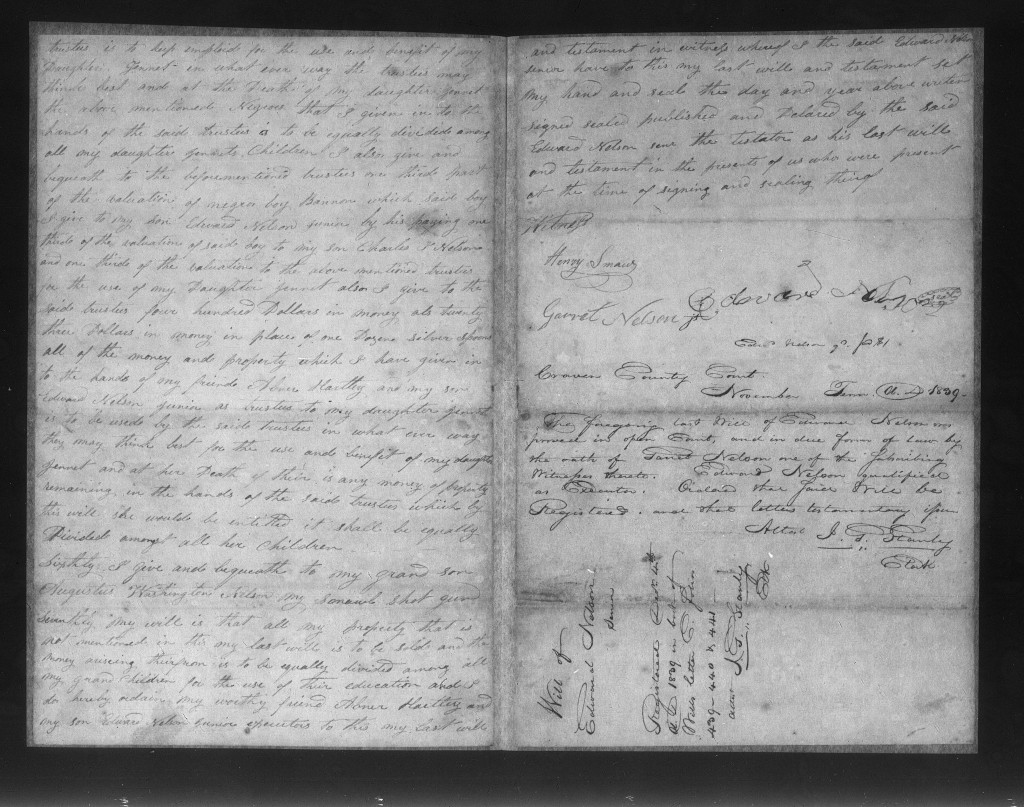 Edward Nelson Sr, Craven County 1837 p3