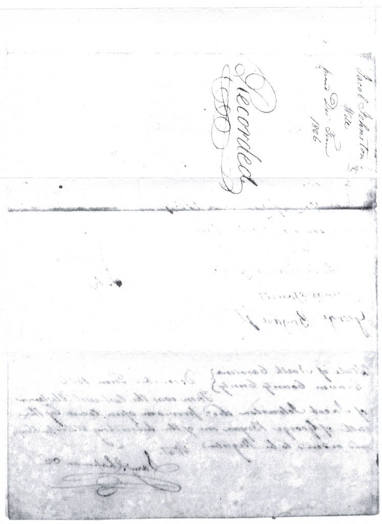 Jacob Johnson will, 1806 - p4