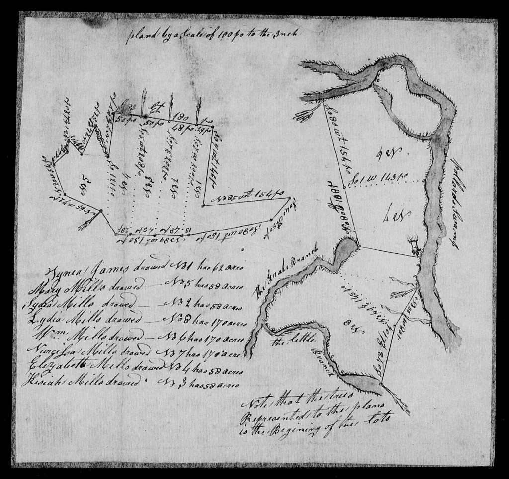 p30 - Detailed map of Swift Creek lots for John Mills heirs
