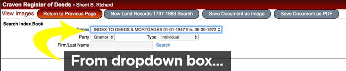 Use the dropdown box...