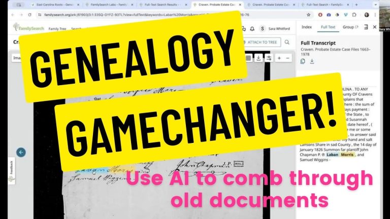 GAMECHANGER! FamilySearch Full Text Search Tips - Use AI to search old documents for your ancestors!
