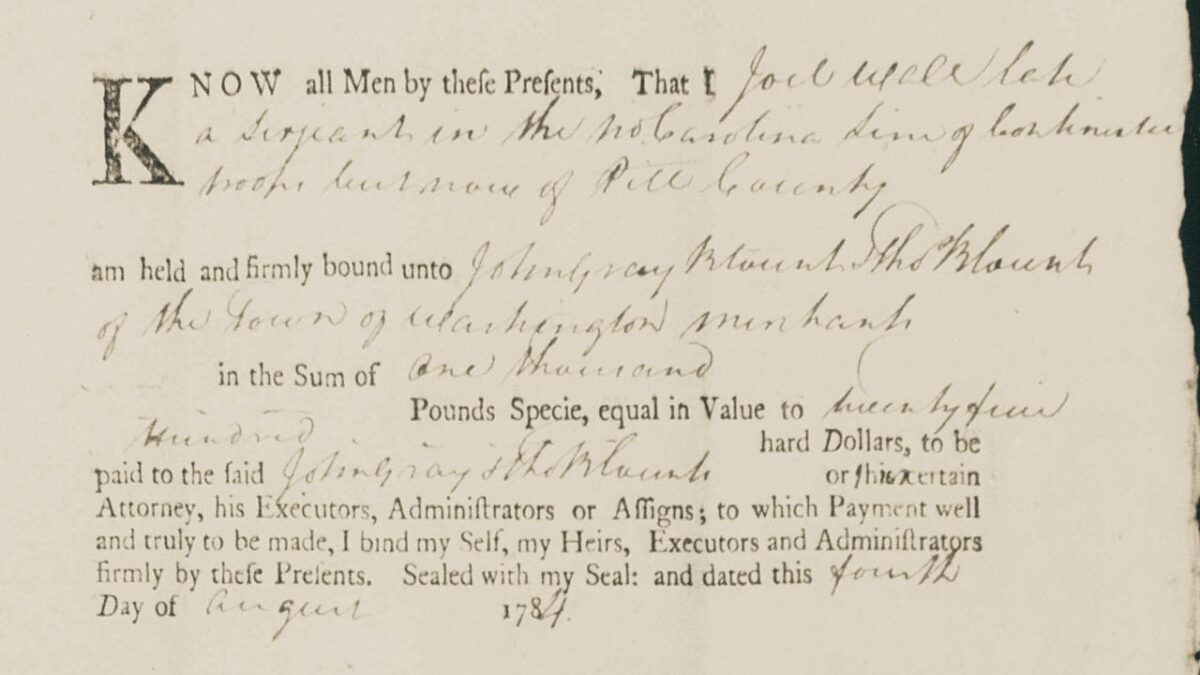Joel Wall Miliatary Warrant