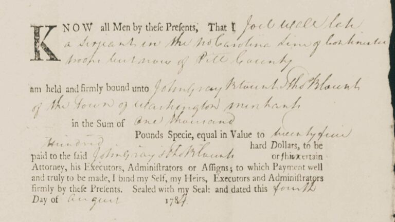 Joel Wall Miliatary Warrant