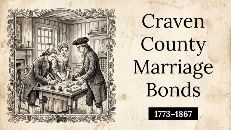 Craven County Marriage Bonds, 1773–1867